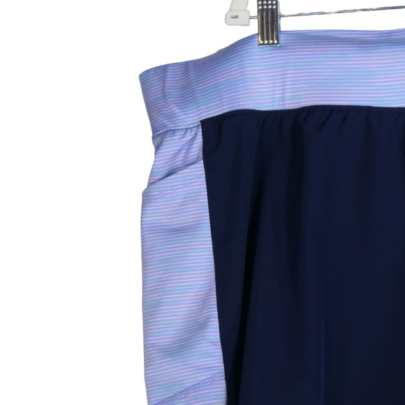 Tek Gear Blue Shorts Womens Size 3X Stretch Side Pockets Flattering Colorblock - Picture 3 of 6